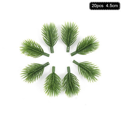 1 paket božićnih borovih igličastih grana lažnih biljnih ukrasa za božićno drvce ukrasa za dom DIY vijenac Poklon kutija Svadbeno cvijeće