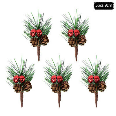 1 paket božićnih borovih igličastih grana lažnih biljnih ukrasa za božićno drvce ukrasa za dom DIY vijenac Poklon kutija Svadbeno cvijeće