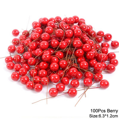 1 paket božićnih borovih igličastih grana lažnih biljnih ukrasa za božićno drvce ukrasa za dom DIY vijenac Poklon kutija Svadbeno cvijeće