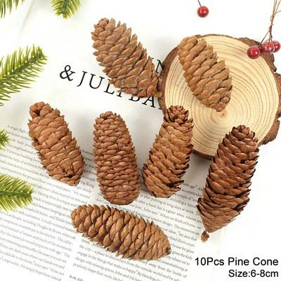 1 paket božićnih borovih igličastih grana lažnih biljnih ukrasa za božićno drvce ukrasa za dom DIY vijenac Poklon kutija Svadbeno cvijeće