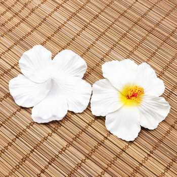 10PCS Цветя на хибискус Хавайско парти Лятно парти Направи си сам декорации Изкуствени цветя Хула момичета предпочитат цвете за декорация на коса