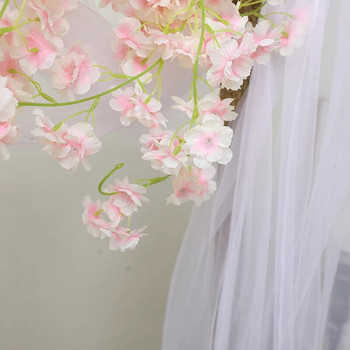 180CM изкуствено цвете на сакура, лоза, сватбена арка, домашно коледно парти, украса за камина, копринен черешов цвят, висящ гирлянд за стена