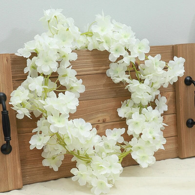 180 CM Mākslīgā Sakura Ziedu Vīnogulāju Kāzu Arka Mājas Ziemassvētku balle Kamīna Dekorācija Zīda ķiršu ziedu vītne pie sienas