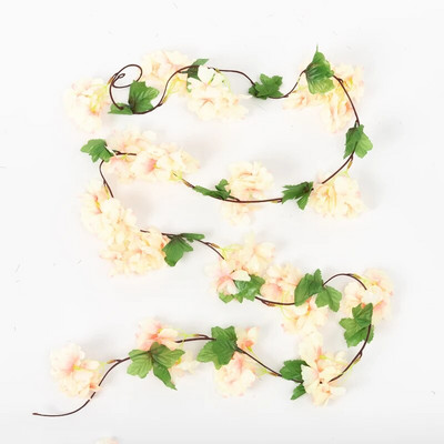 180 CM Mākslīgā Sakura Ziedu Vīnogulāju Kāzu Arka Mājas Ziemassvētku balle Kamīna Dekorācija Zīda ķiršu ziedu vītne pie sienas