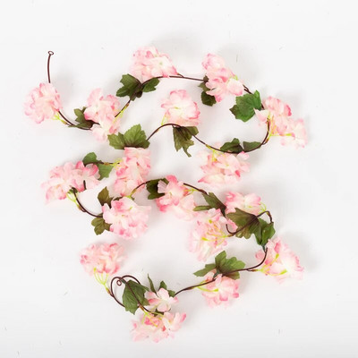 180 CM Mākslīgā Sakura Ziedu Vīnogulāju Kāzu Arka Mājas Ziemassvētku balle Kamīna Dekorācija Zīda ķiršu ziedu vītne pie sienas