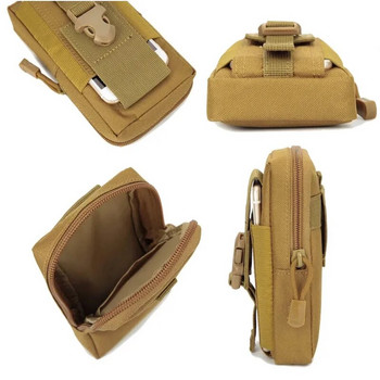 Мъжки тактически Molle Pouch Belt Waist Pack Bag Phone Pocket Military Waist Fanny Pack Running Pouch Пътни чанти за къмпинг Мек гръб