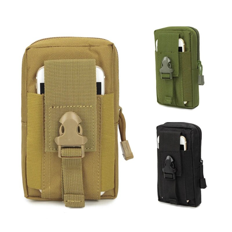 Άνδρες Tactical Molle Pouch Belt Pack Τσάντα Τηλέφωνο Τσέπη Στρατιωτική μέση Fanny Pack Θήκη τρεξίματος Τσάντες ταξιδιού για κάμπινγκ Μαλακή πλάτη