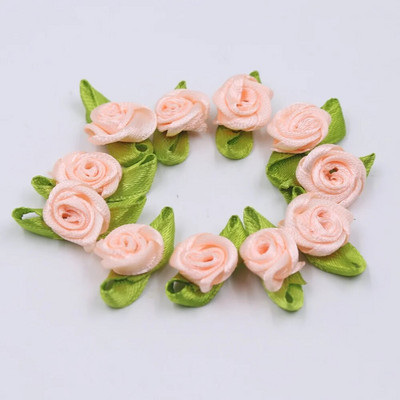 50 komada mini satenske vrpce, cvijeća, svilene vrpce s ružom, DIY vjenčane mašne, aplikacije, rukotvorine, šivanje odjevnih dodataka, ukrasi