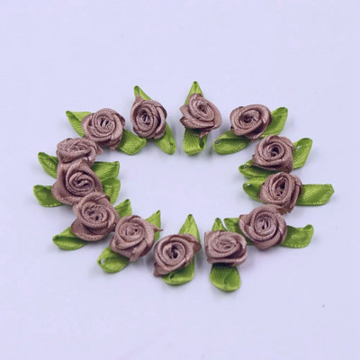 50 komada mini satenske vrpce, cvijeća, svilene vrpce s ružom, DIY vjenčane mašne, aplikacije, rukotvorine, šivanje odjevnih dodataka, ukrasi