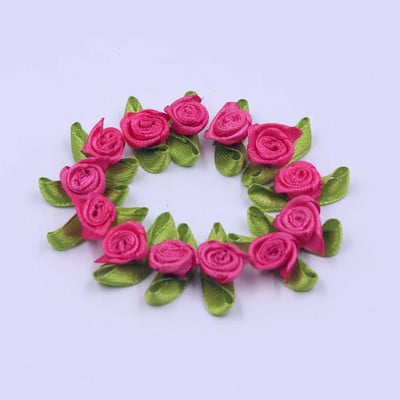 50 komada mini satenske vrpce, cvijeća, svilene vrpce s ružom, DIY vjenčane mašne, aplikacije, rukotvorine, šivanje odjevnih dodataka, ukrasi