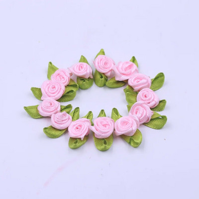 50 komada mini satenske vrpce, cvijeća, svilene vrpce s ružom, DIY vjenčane mašne, aplikacije, rukotvorine, šivanje odjevnih dodataka, ukrasi