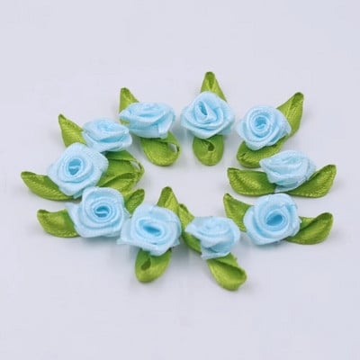 50 komada mini satenske vrpce, cvijeća, svilene vrpce s ružom, DIY vjenčane mašne, aplikacije, rukotvorine, šivanje odjevnih dodataka, ukrasi