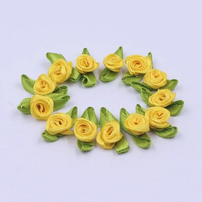 50 komada mini satenske vrpce, cvijeća, svilene vrpce s ružom, DIY vjenčane mašne, aplikacije, rukotvorine, šivanje odjevnih dodataka, ukrasi