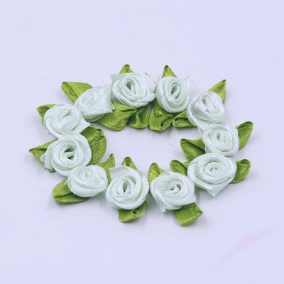 50 komada mini satenske vrpce, cvijeća, svilene vrpce s ružom, DIY vjenčane mašne, aplikacije, rukotvorine, šivanje odjevnih dodataka, ukrasi