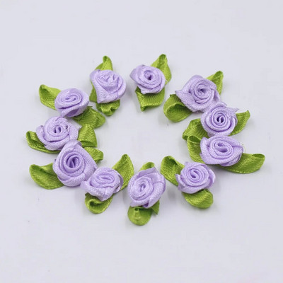 50 komada mini satenske vrpce, cvijeća, svilene vrpce s ružom, DIY vjenčane mašne, aplikacije, rukotvorine, šivanje odjevnih dodataka, ukrasi