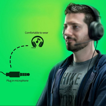 3,5 мм професионални слушалки за електронни спортове Светеща игра Компютърни кабелни слушалки с въртящ се микрофон за компютър лаптоп Научете се да играете