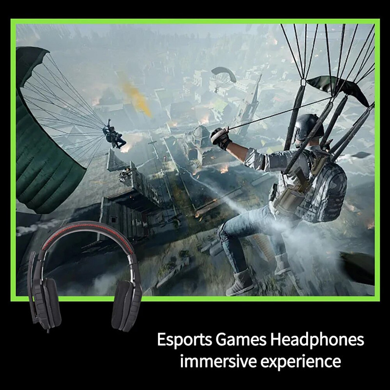 3,5 mm profesionalios el. sportinės ausinės Šviečiančios žaidimo Kompiuterinės laidinės ausinės su pasukamu mikrofonu, skirtos nešiojamam kompiuteriui Sužinokite žaisti