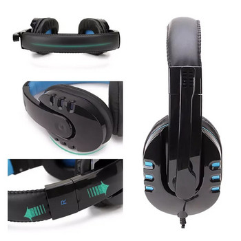 Ακουστικά LED Light Over Ear Ακουστικά Casque Deep Bass Headphones για υπολογιστή PC PS4 XBox Audifonos Gamer Fones Earbuds Bar Νέο