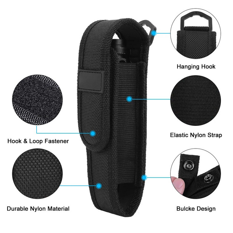 Lanternă tactică TZ20 Husă Molle Toc pentru lanternă Husă pentru lanternă Husă pentru lanternă Curea Husă pentru instrumente multifuncționale Echipament de vânătoare