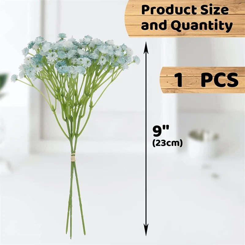 3 vnt. 1 krūva gipsofilų vainiko Dirbtinių gėlių vestuvinė puokštė vakarienės stalas netikrų gėlių girliandos dovanų vakarėlis namų „pasidaryk pats“ dekoras