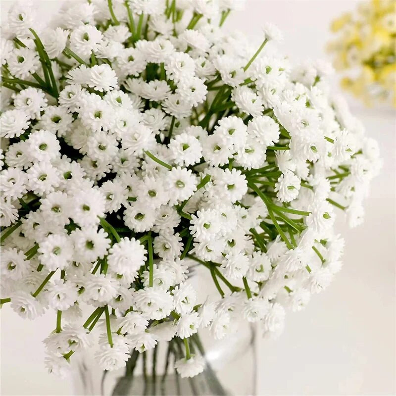 3 vnt. 1 krūva gipsofilų vainiko Dirbtinių gėlių vestuvinė puokštė vakarienės stalas netikrų gėlių girliandos dovanų vakarėlis namų „pasidaryk pats“ dekoras