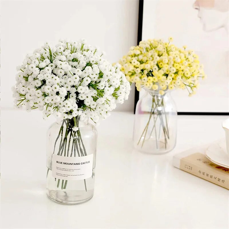 3 vnt. 1 krūva gipsofilų vainiko Dirbtinių gėlių vestuvinė puokštė vakarienės stalas netikrų gėlių girliandos dovanų vakarėlis namų „pasidaryk pats“ dekoras