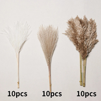30gab. Žāvēti ziedi Pūkaina Pampas zāle kāzu ballīšu dekorēšanai Zaķa aste niedres Mākslīgie ziedi Mājas dekors
