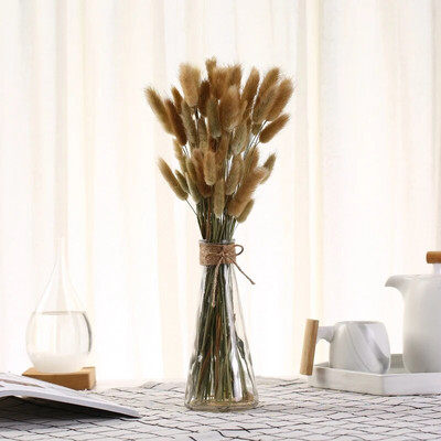 30gab. Žāvēti ziedi Pūkaina Pampas zāle kāzu ballīšu dekorēšanai Zaķa aste niedres Mākslīgie ziedi Mājas dekors