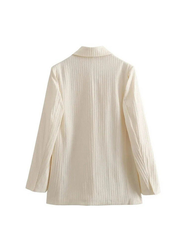 Traf 2023 Sieviešu elegants bikškostīms smilškrāsas vienkrāsains žakete uzvalka jaka ikdienas sieviešu žakete Ruched bikškostīms ar augstu vidukli Biroja sieviešu komplekti