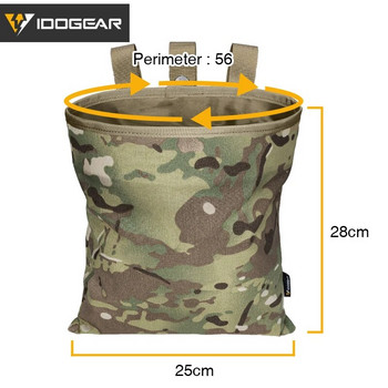IDOGEAR Tactical Magazine Dump Pouch Molle Mag Drop Pouch Recycling Bag Storage Tool Bag 3550