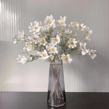 Χαμομήλια Μεταξωτό Τεχνητό Λουλούδι 60cm Μαργαρίτα Λευκά Ψεύτικα Λουλούδια Δωμάτιο Γάμου Σπίτι Διακοσμήσεις Τραπεζιού Πάρτυ Diy Μπουκέτο Δώρα 1ΤΜ