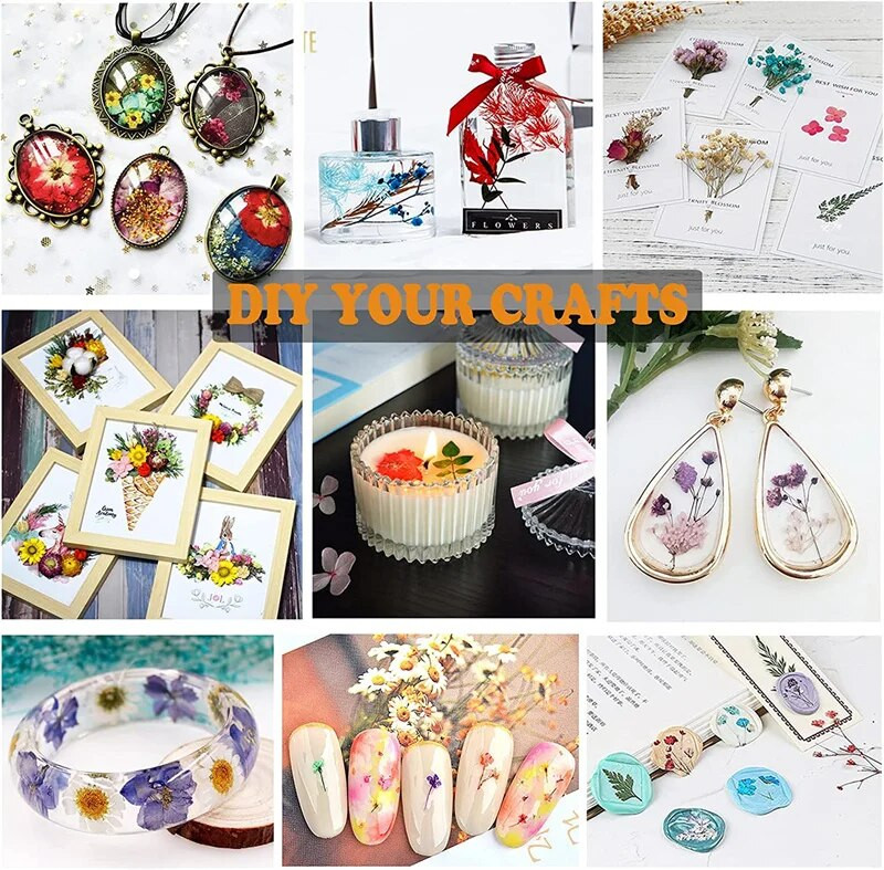 Novo 2023., 1 vrećica suhog cvijeća, prešanog cvijeća, smole za punjenje kalupa, cvjetnog dekora za lice. Paket materijala za rukotvorine od smole.