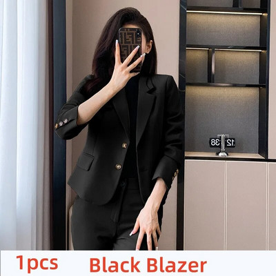 2023 Vintage Ženski sako Kompleti hlača Bijela crna kaki jakna + odijela s hlačama Formalni 2-dijelni setovi Uredska dama Poslovna radna odjeća