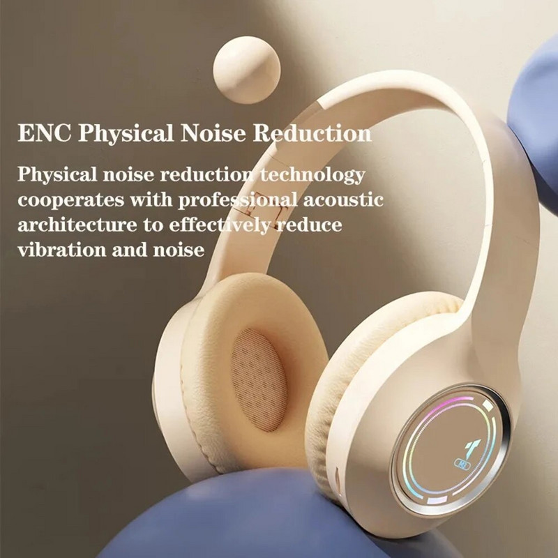 Bežične slušalice Stereo zvuk Sklopive slušalice Osvjetljenje Gaming Slušalice za smanjenje buke Za računalne igre Ured