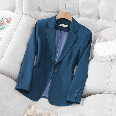 Elegantni ženski crni kaki plavi sako i hlače 2-dijelni komplet 2023, novo uredsko poslovno odijelo za svečane hlače 2023.