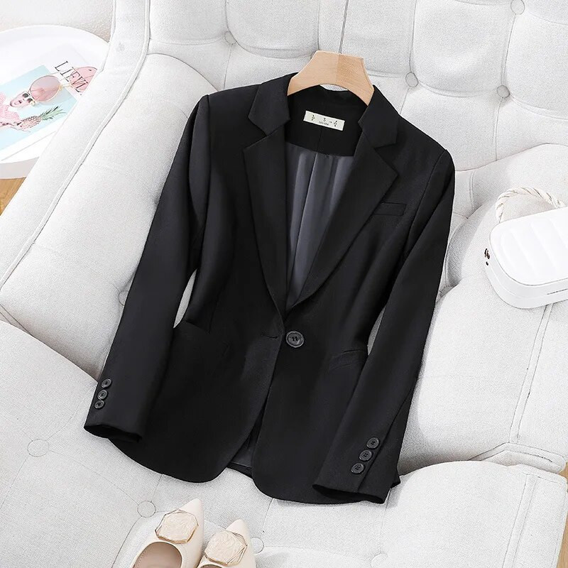 Elegantni ženski crni kaki plavi sako i hlače 2-dijelni komplet 2023, novo uredsko poslovno odijelo za svečane hlače 2023.