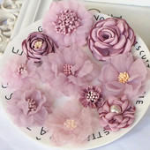 10Pcs/Set Mix Fabric Cvjetovi Simulacija Cvjetne glave Dekoracija Cvijeće za DIY pribor