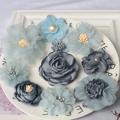 10Pcs/Set Mix Fabric Cvjetovi Simulacija Cvjetne glave Dekoracija Cvijeće za DIY pribor