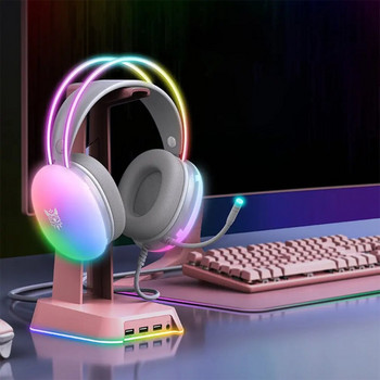 2023 ΝΕΑ ακουστικά με ακουστικά τυχερών παιχνιδιών FULL RGB LED Light Ακουστικά υπολογιστή για PC Gamer Τα νεότερα Cool Headset gaming