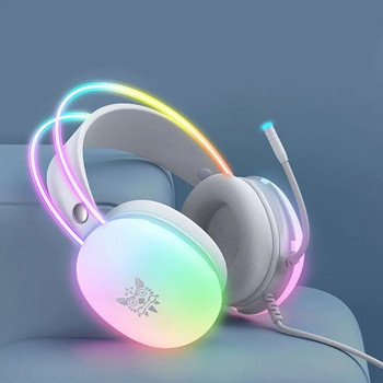 2023 ΝΕΑ ακουστικά με ακουστικά τυχερών παιχνιδιών FULL RGB LED Light Ακουστικά υπολογιστή για PC Gamer Τα νεότερα Cool Headset gaming