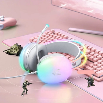 2023 НОВИ слушалки с ПЪЛНА RGB LED светлина Геймърски слушалки Компютърни слушалки за компютърни геймъри Най-новите готини геймърски слушалки