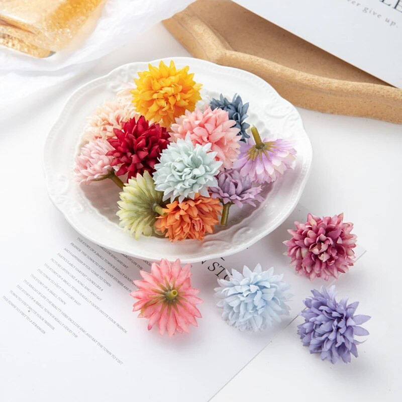 50PC Umjetno cvijeće Spomenar Diy Poklon Kutija za slatkiše Svadbeni vrt Luk ruža Božićni ukrasi za dom Lažni svileni karanfil