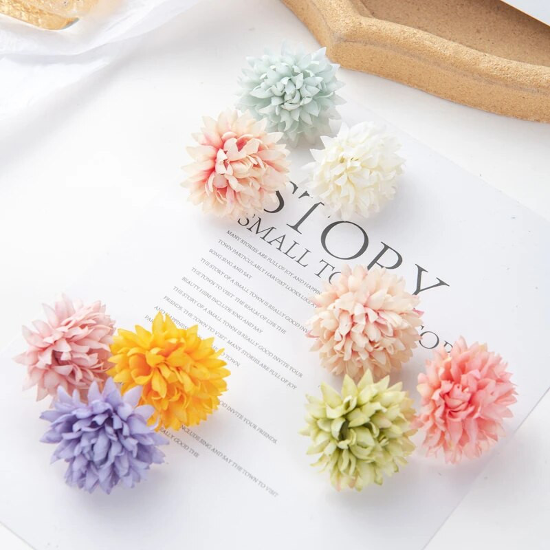 50PC Umjetno cvijeće Spomenar Diy Poklon Kutija za slatkiše Svadbeni vrt Luk ruža Božićni ukrasi za dom Lažni svileni karanfil