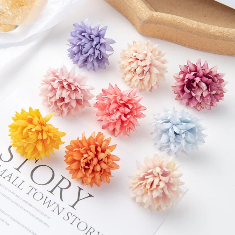 50PC Umjetno cvijeće Spomenar Diy Poklon Kutija za slatkiše Svadbeni vrt Luk ruža Božićni ukrasi za dom Lažni svileni karanfil