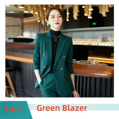 2023 Jesen Zima Luksuzno žensko odijelo Crno Crvena Kava Zeleni Formalni sako Odijela s hlačama Uredska dama Poslovni kompleti od 2 komada