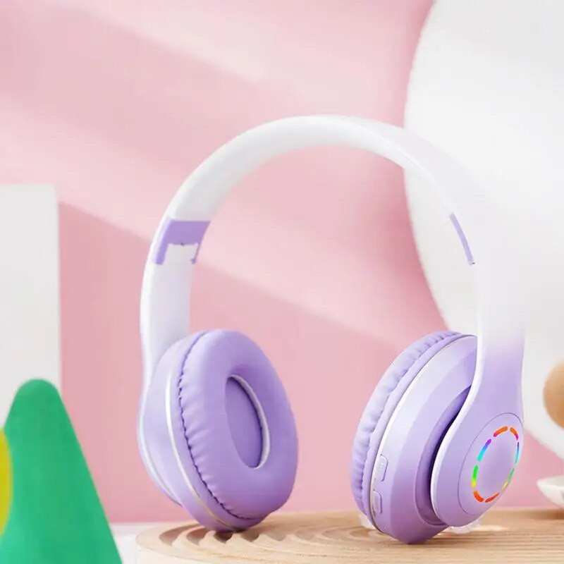 Zema latentuma bezvadu austiņas pārnēsājamas 5.3 spēļu austiņas ar LED gaismu ceļojumu viedtālrunis dators klēpjdators tālrunis TV tiešsaistes klase