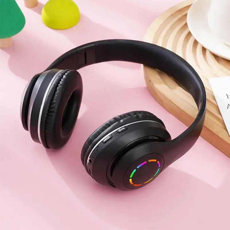 Zema latentuma bezvadu austiņas pārnēsājamas 5.3 spēļu austiņas ar LED gaismu ceļojumu viedtālrunis dators klēpjdators tālrunis TV tiešsaistes klase