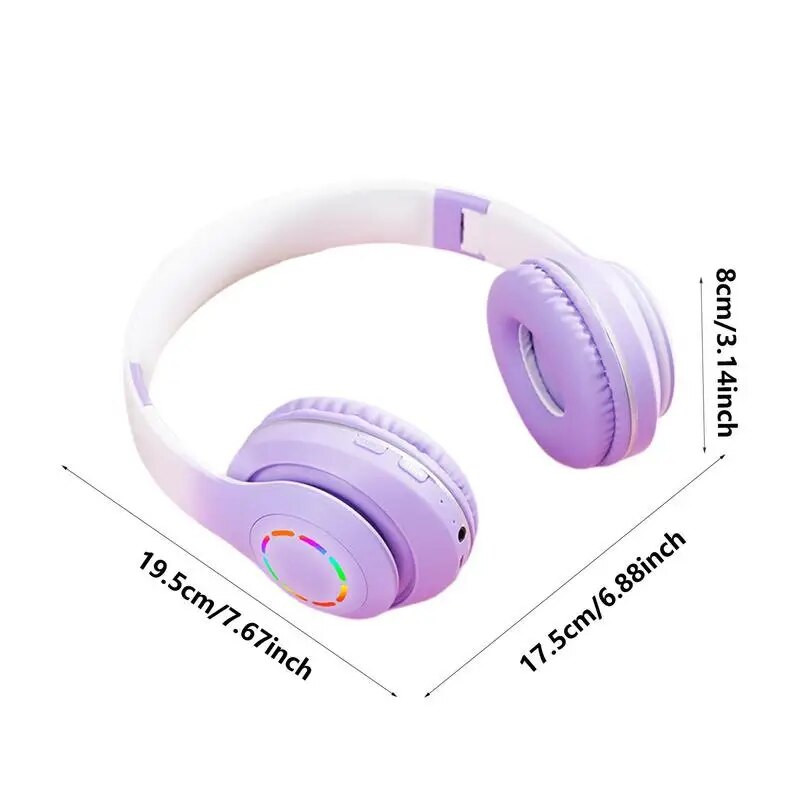 Zema latentuma bezvadu austiņas pārnēsājamas 5.3 spēļu austiņas ar LED gaismu ceļojumu viedtālrunis dators klēpjdators tālrunis TV tiešsaistes klase