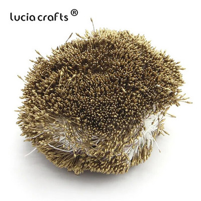 576 gab 1mm mākslīgo ziedu putekšņlapa pērle dubultgalva DIY kūkas dekorēšanai ziedu vainagi materiāli C1301