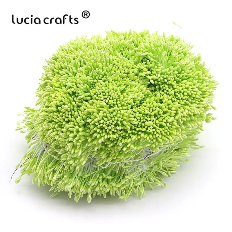 576 gab 1mm mākslīgo ziedu putekšņlapa pērle dubultgalva DIY kūkas dekorēšanai ziedu vainagi materiāli C1301